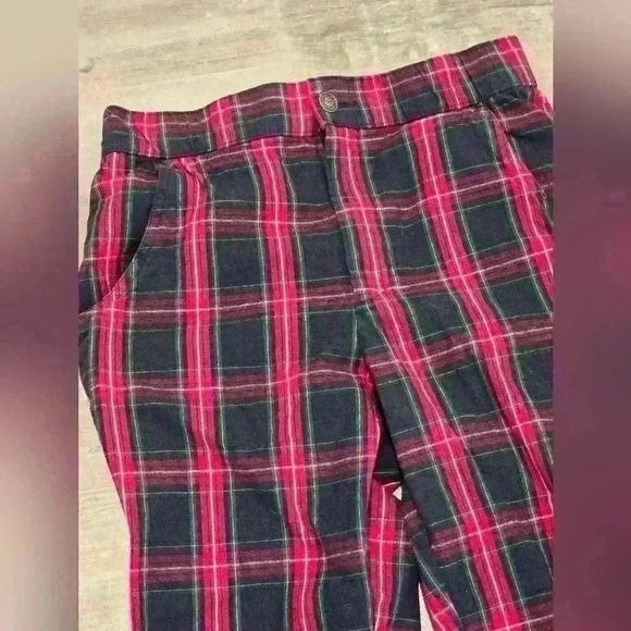 Hollister Plaid Pants Red Blue Green - Picture 4 of 6